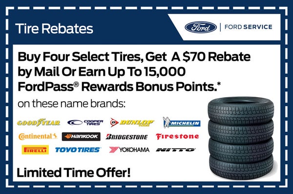 Buy Four Select Tires, Get A $70 Rebate By Mail*